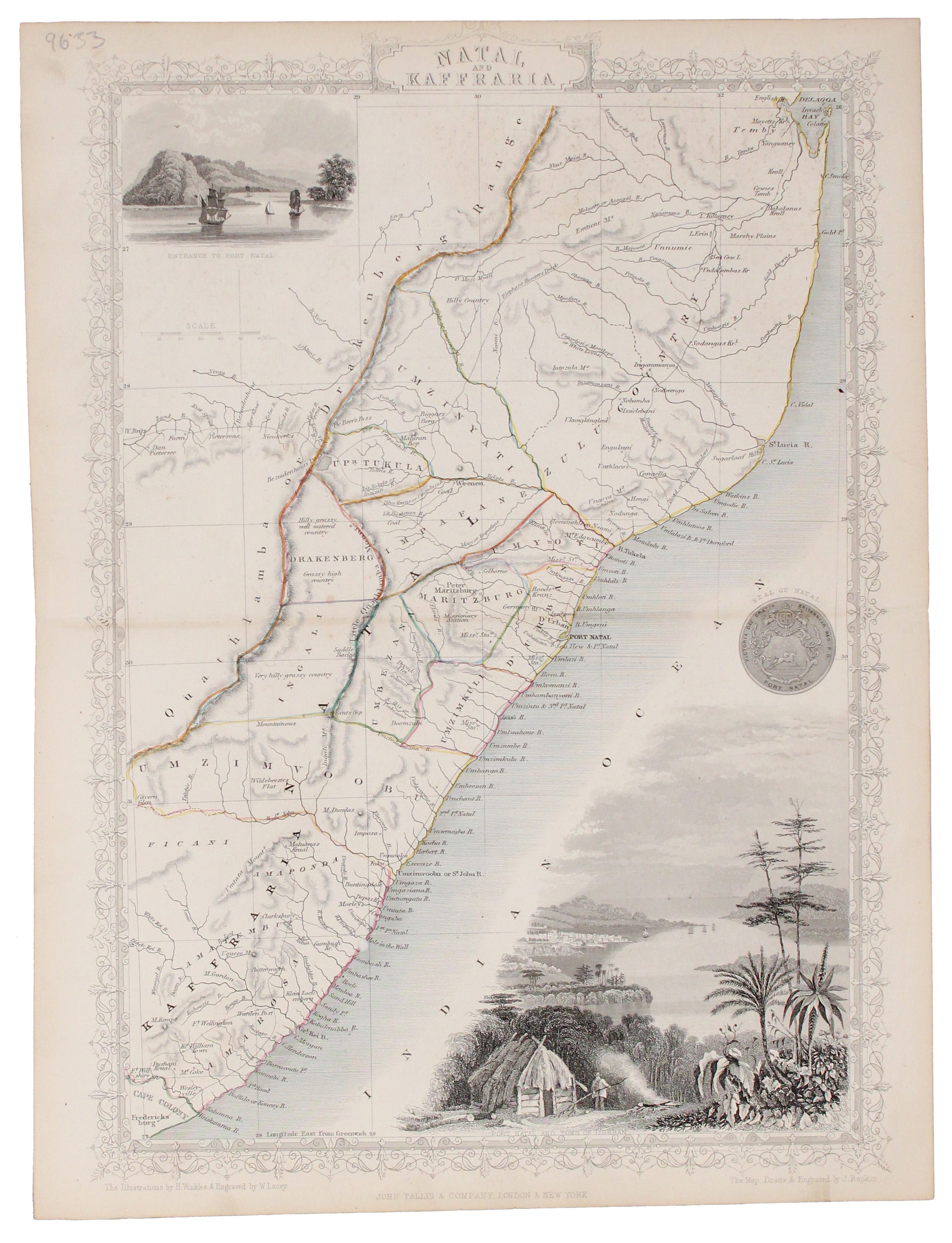 Tallis' Map of Natal