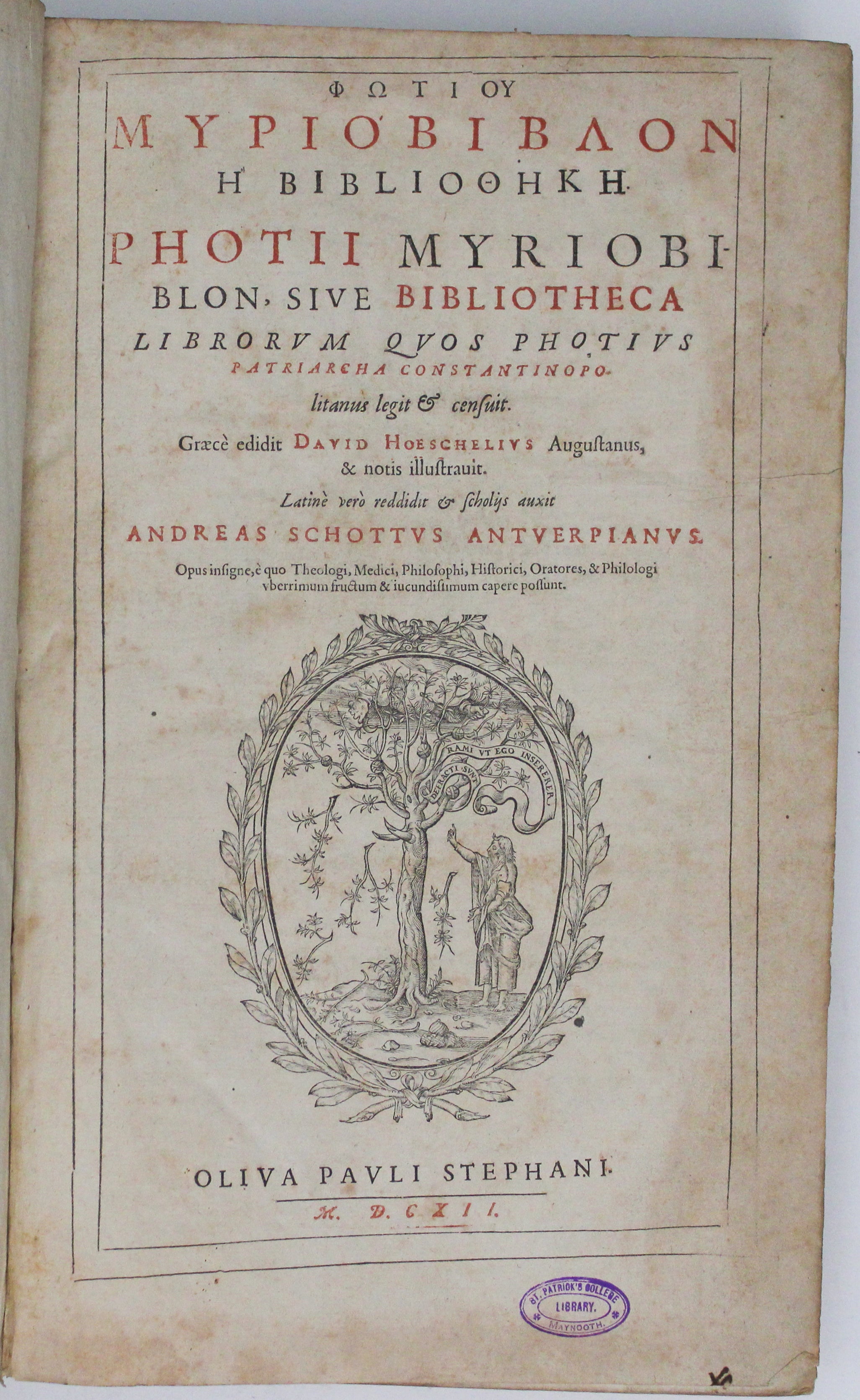 First Bilingual Edition of Photios' Myriobiblon