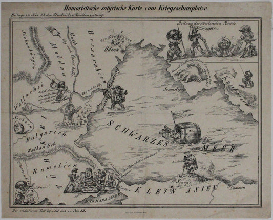 Austrian Crimean War Satirical Map
