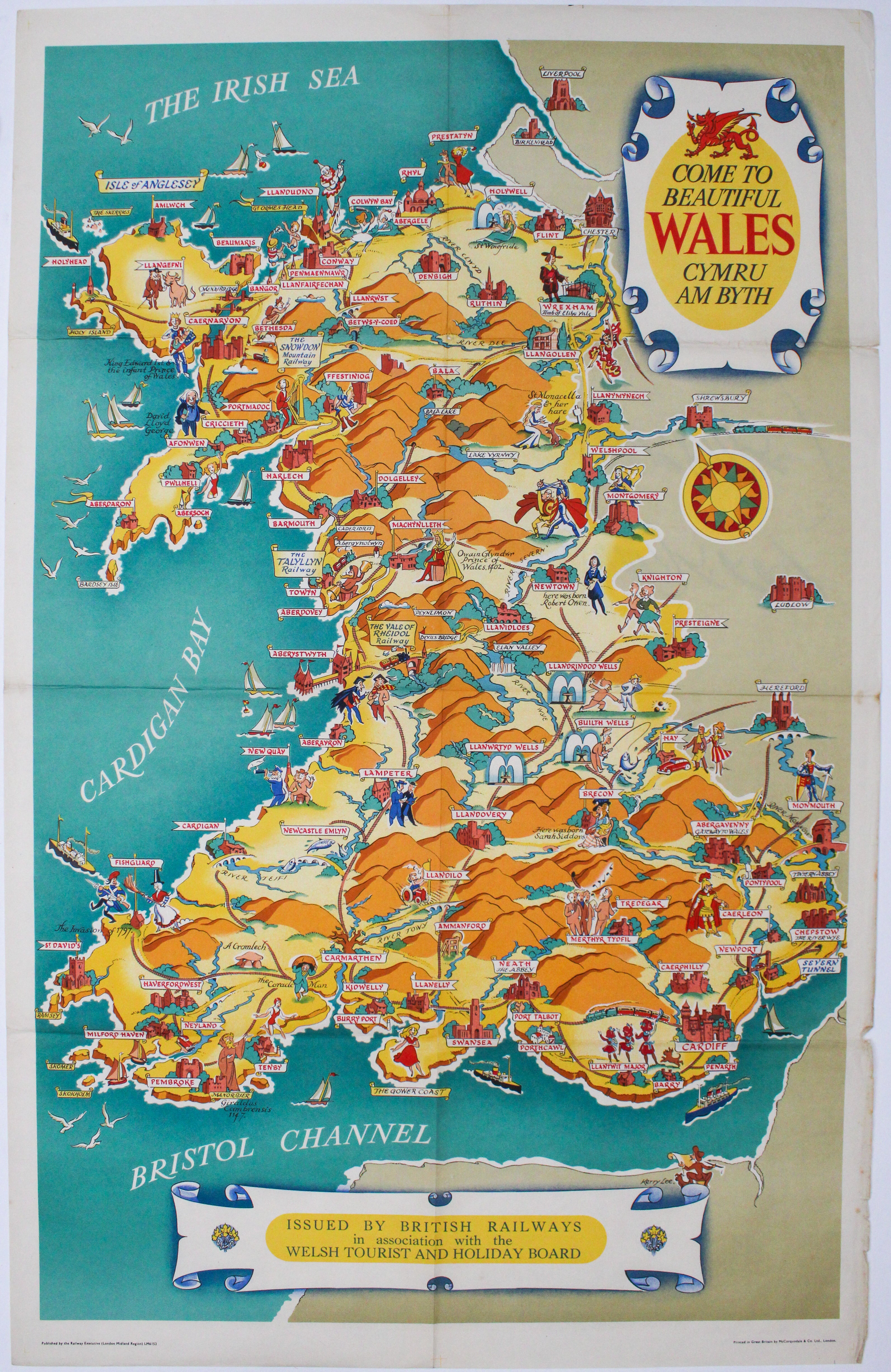 Lee's Pictorial Map of Wales