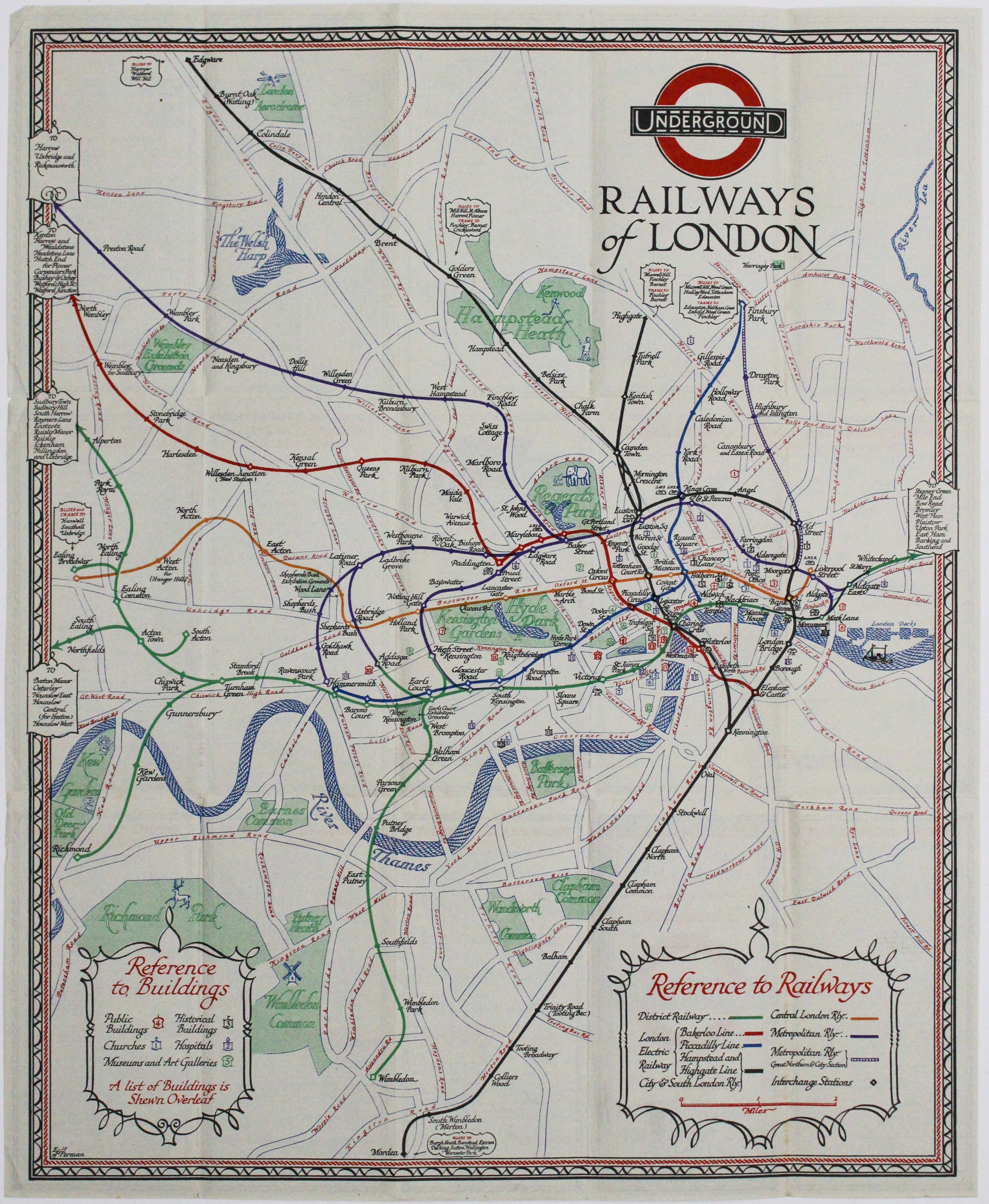 Perman's Summer 1928 Passenger Map