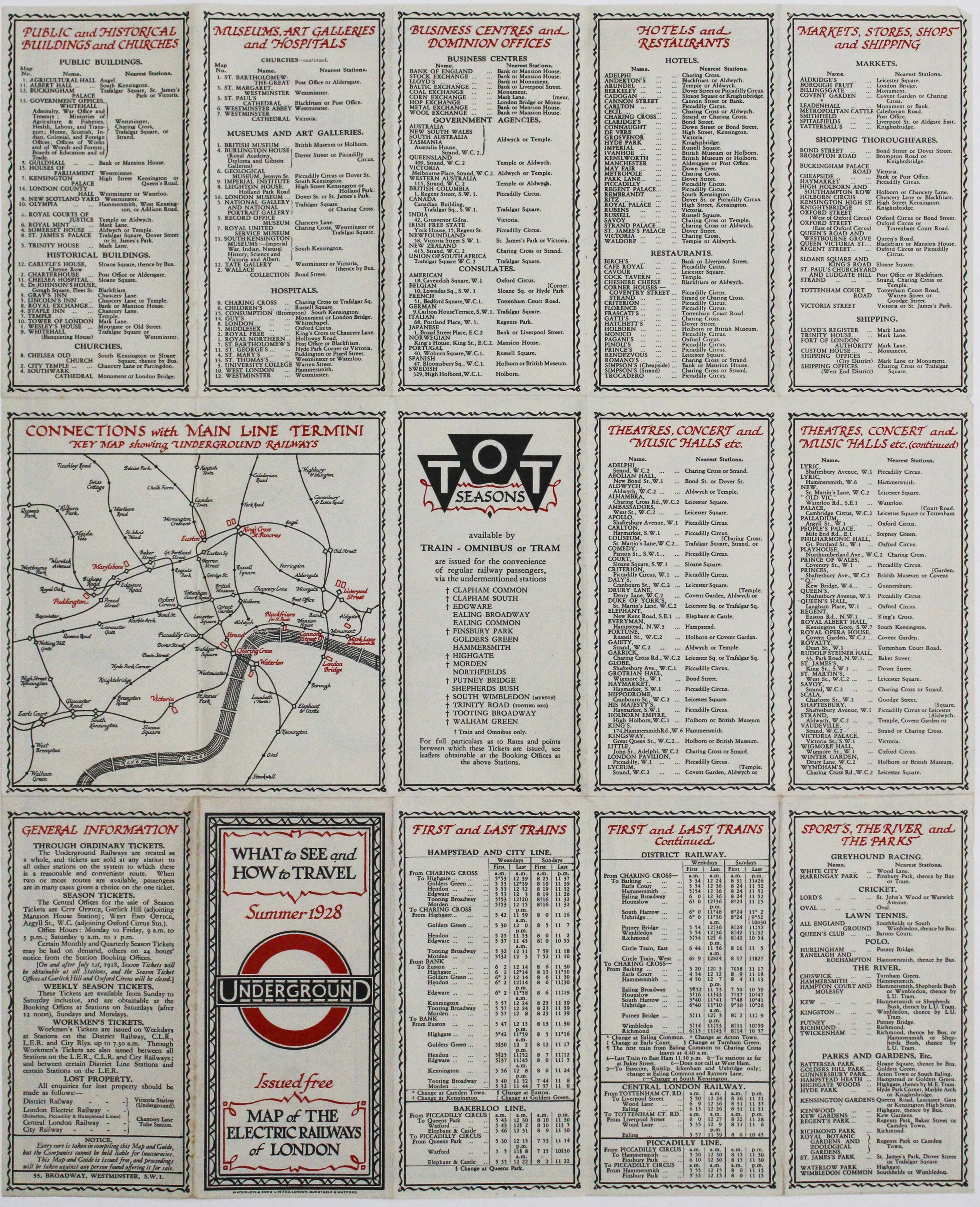 Perman's Summer 1928 Passenger Map
