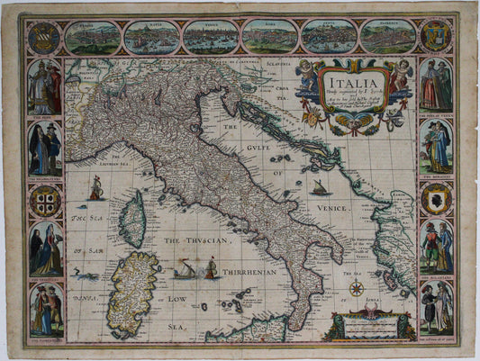 Speed's Carte à Figure of Italy