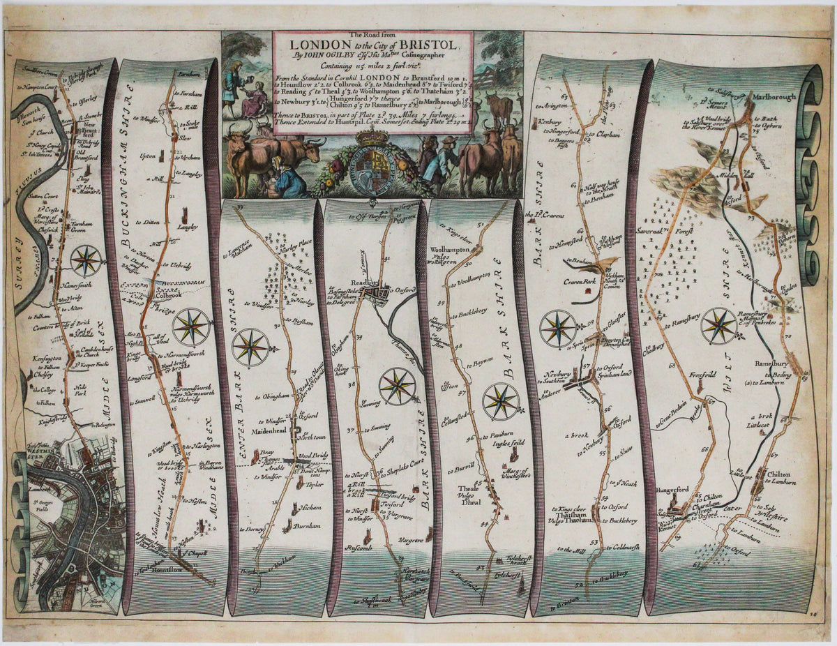 Ogilby's Road from London to Marlborough