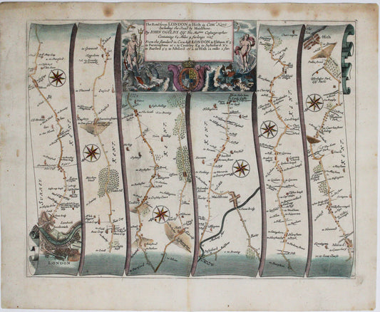 Ogilby's Road from London to Hythe