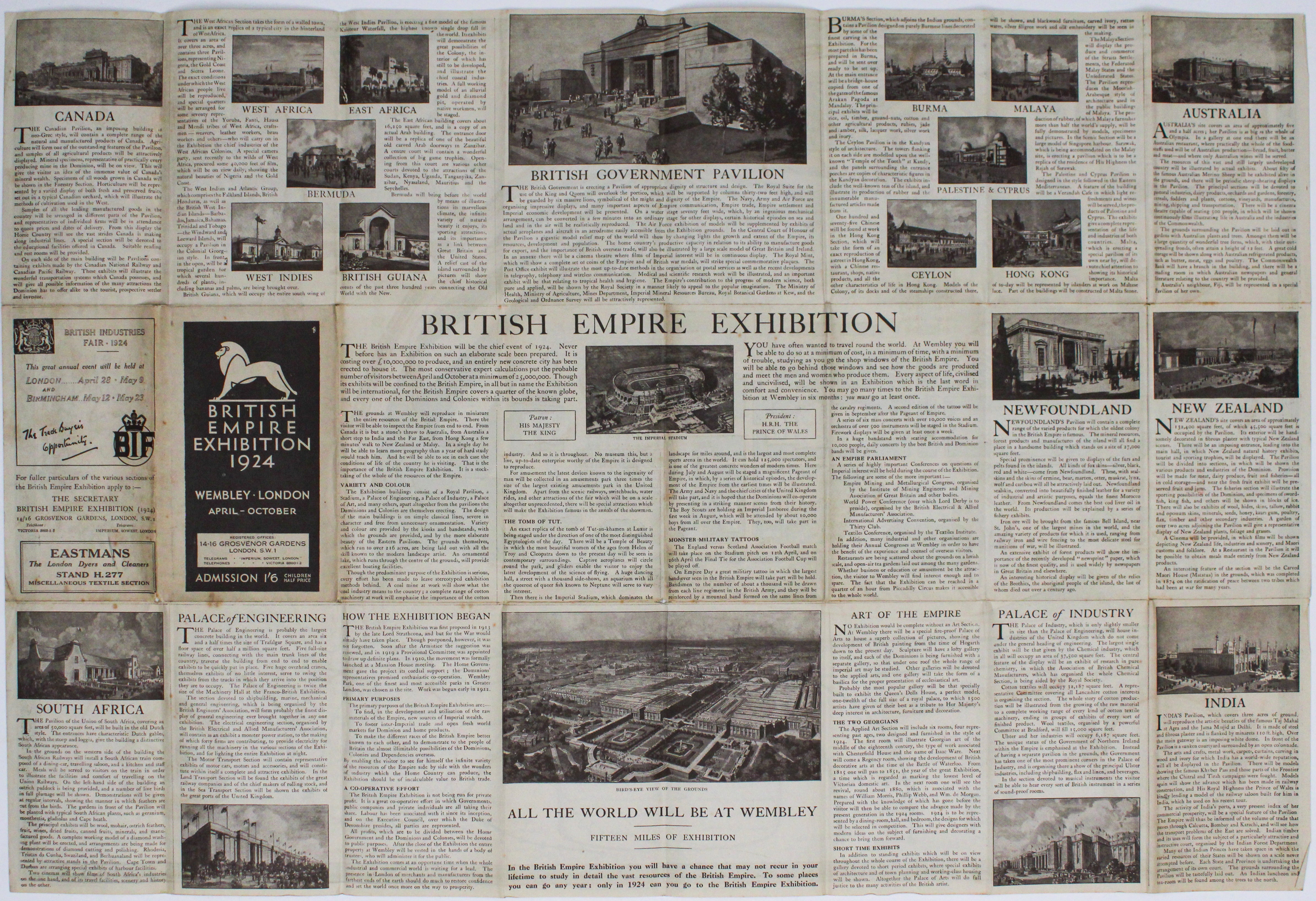 North's British Empire Exhibition Map